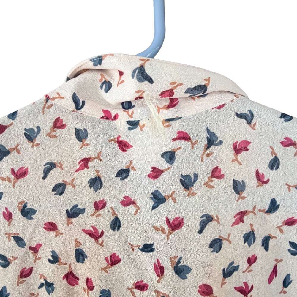 Adrienne Ross Vintage Floral Button Up Blouse Cottagecore Size 16 Oversized - Picture 8 of 9